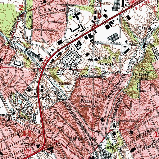 Topographic Map of Assembly of Jesus Christ Church, AL