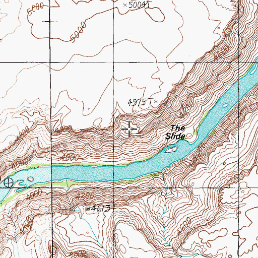 Topographic Map of The Slide, UT