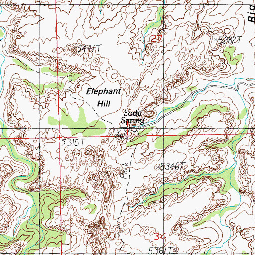 Topographic Map of Soda Spring, UT