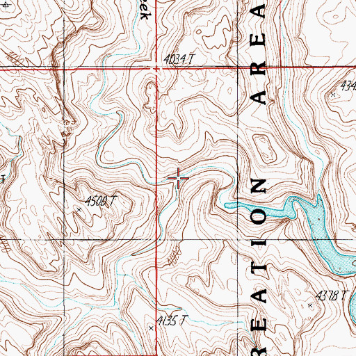 Topographic Map of South Fork Ticaboo Creek, UT