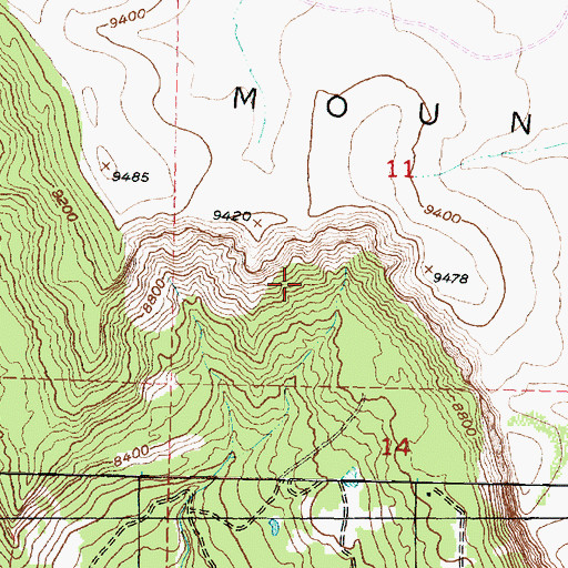 Topographic Map of Three Knolls Summit, UT