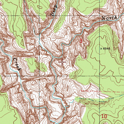 Topographic Map of Upsilon Temple, UT