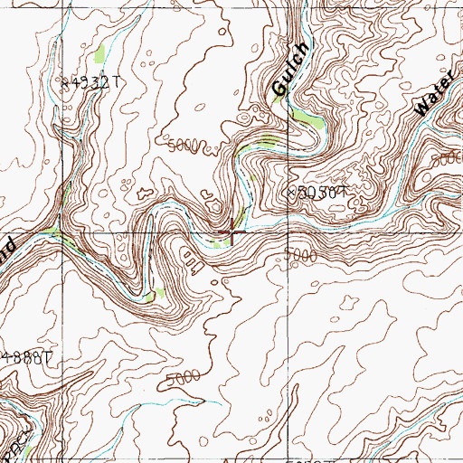 Topographic Map of Water Canyon, UT