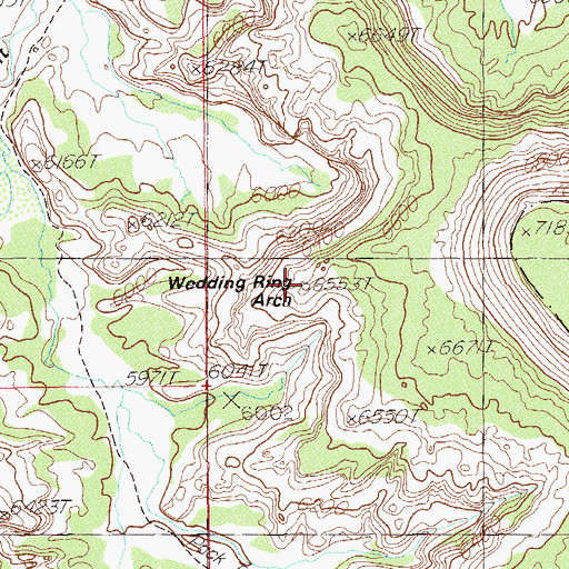 Topographic Map of Wedding Ring Arch, UT