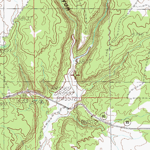 Topographic Map of Westwater Ruins, UT