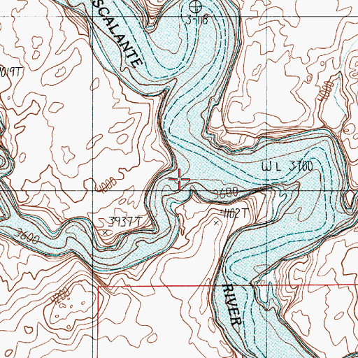 Topographic Map of Willow Creek, UT