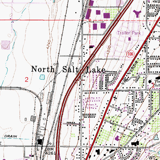 Topographic Map of Abundant Life Assembly of God Church, UT