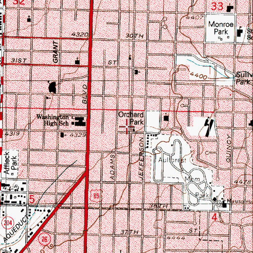 Topographic Map of Calvary Baptist Church and Spanish Mission, UT