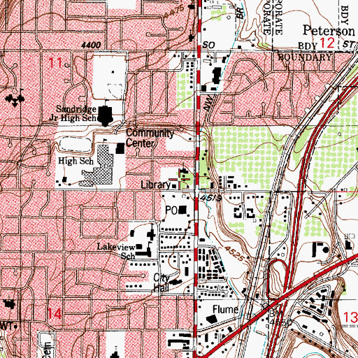 Topographic Map of Calvary Christian Center - Assembly of God, UT