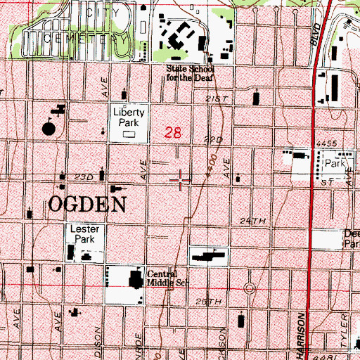 Topographic Map of Church of Christ, UT