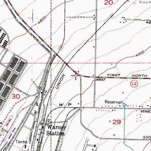 Topographic Map of Church of Christ, UT