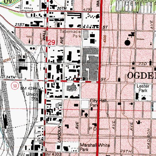 Topographic Map of Episcopal Church of the Good Shepherd, UT