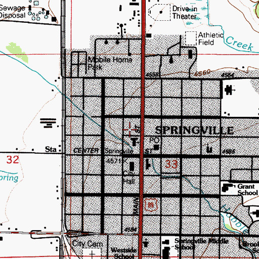 Topographic Map of Faith Baptist Church, UT
