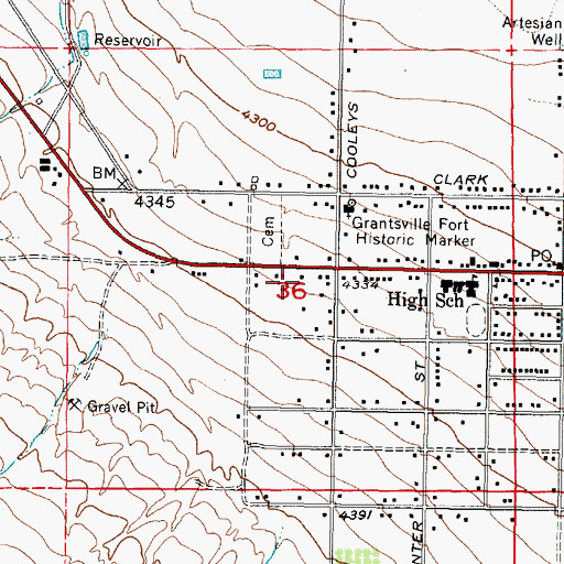 Topographic Map of First Baptist Church, UT