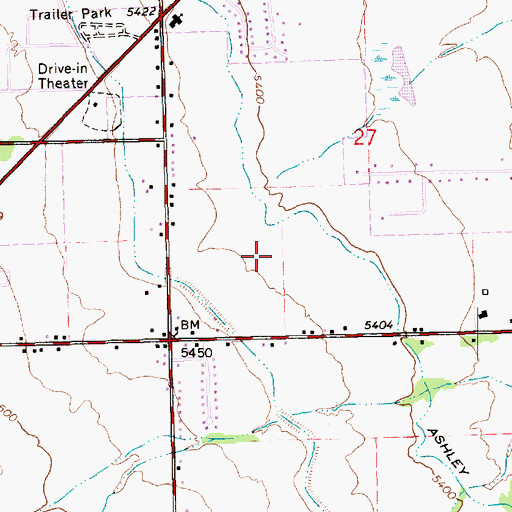 Topographic Map of First Baptist Church, UT