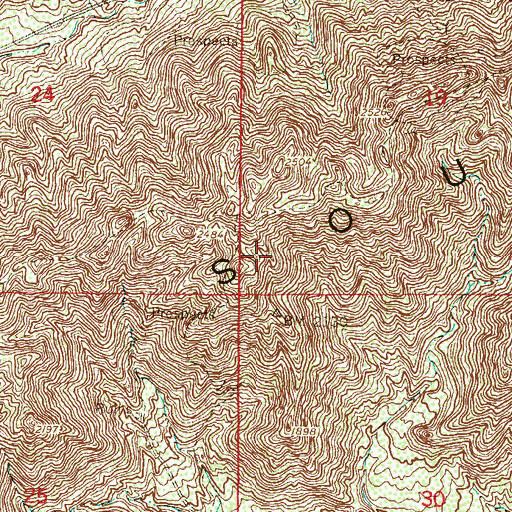Topographic Map of Gila Range, AZ