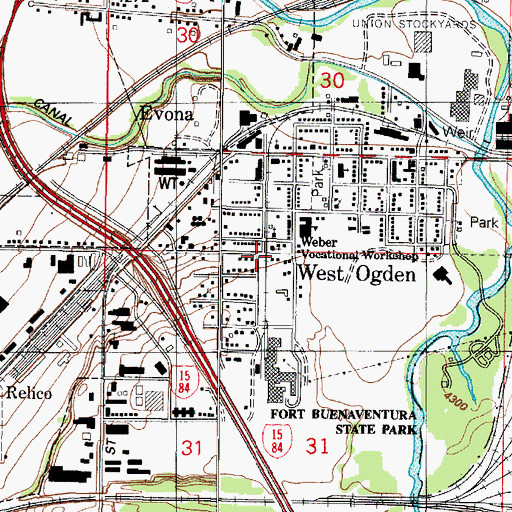Topographic Map of Griffin Temple COGIC, UT