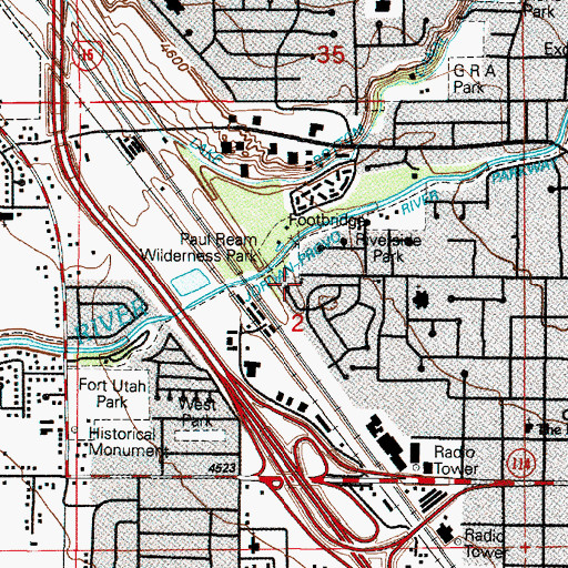Topographic Map of Harvest Bible Fellowship, UT