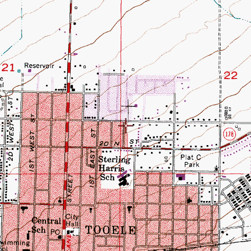 Topographic Map of Independent Baptist Church, UT