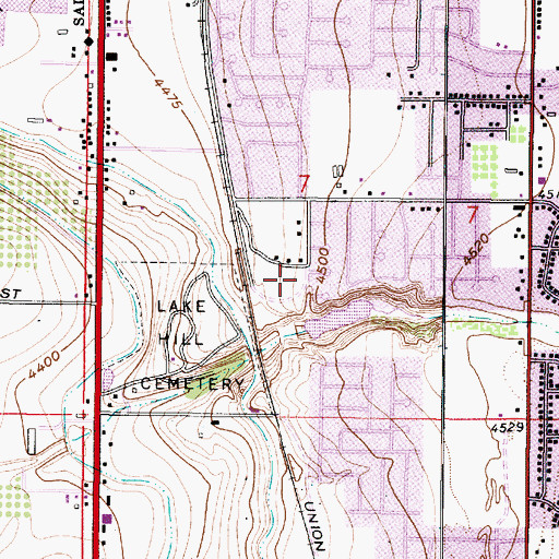 Topographic Map of Jehovahs Witnesses Sandy Congregation, UT