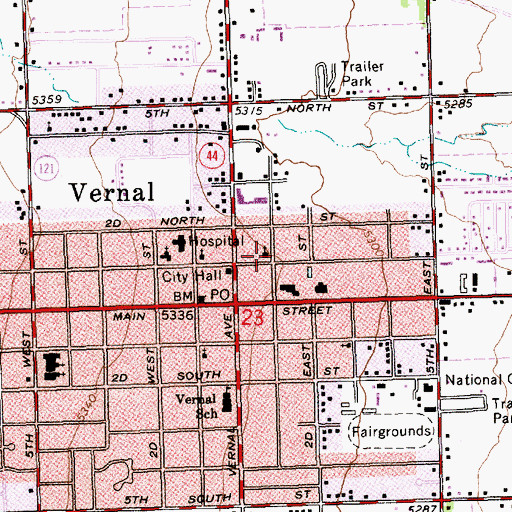 Topographic Map of Kingsbury Community Church, UT