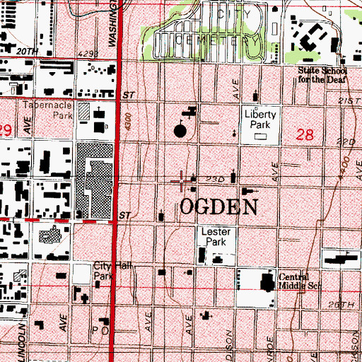 Topographic Map of Logan Japanese Christian Church, UT