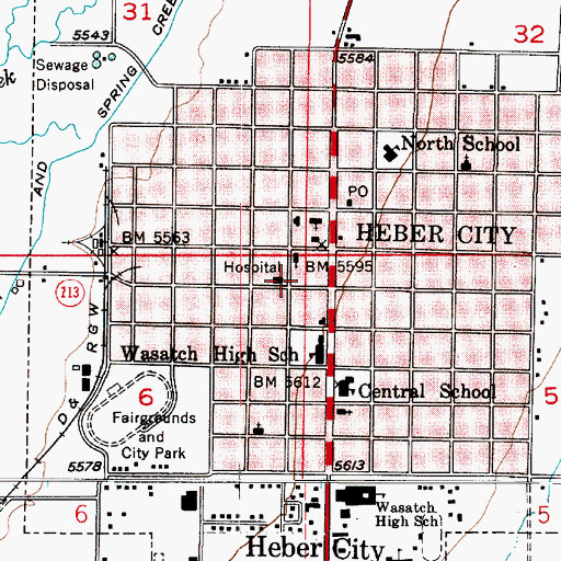 Topographic Map of Mountain Valley Baptist Chapel, UT