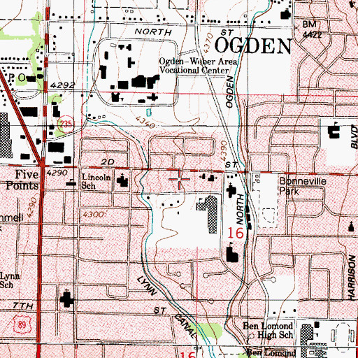 Topographic Map of Mountain Valley Church of God, UT