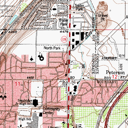 Topographic Map of North Park Church, UT