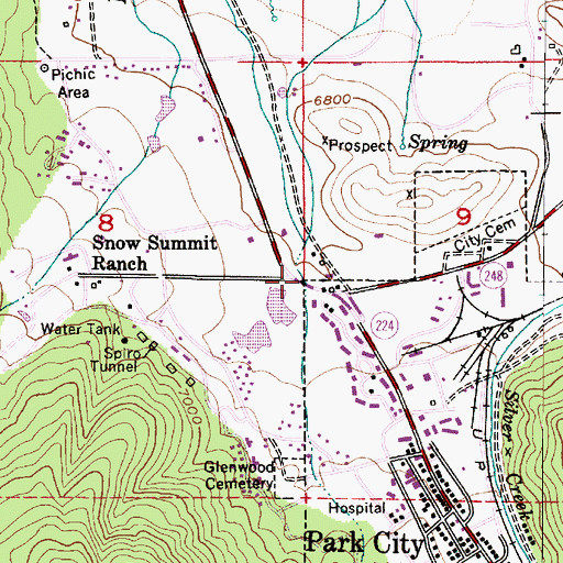 Topographic Map of Park City Baptist Church, UT