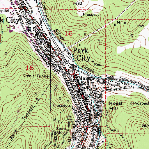 Topographic Map of United Methodist Christian Science Society Park City Community Church, UT