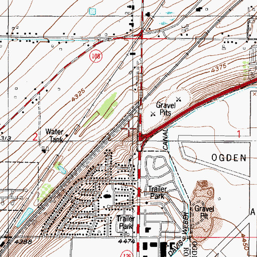 Topographic Map of Roy Christian Church, UT