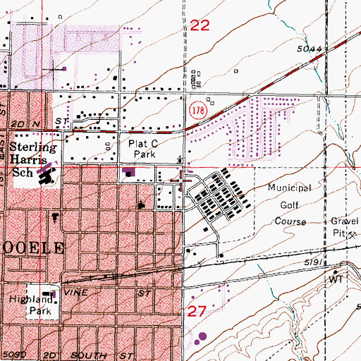 Topographic Map of Saint Barnabas Episcopal Church, UT
