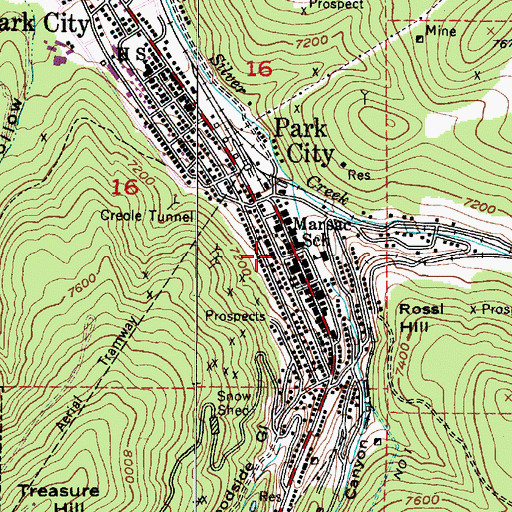 Topographic Map of Saint Lukes Episcopal Church, UT