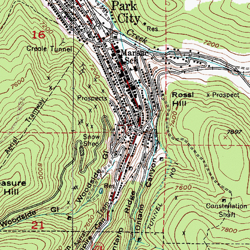 Topographic Map of Saint Marys Catholic Church, UT