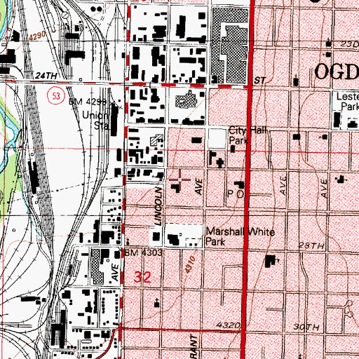Topographic Map of Salvation Army, UT