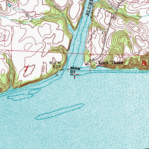 Topographic Map of Belew Landing (historical), AL