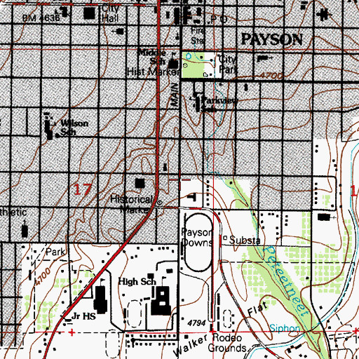 Topographic Map of San Andres Catholic Church, UT