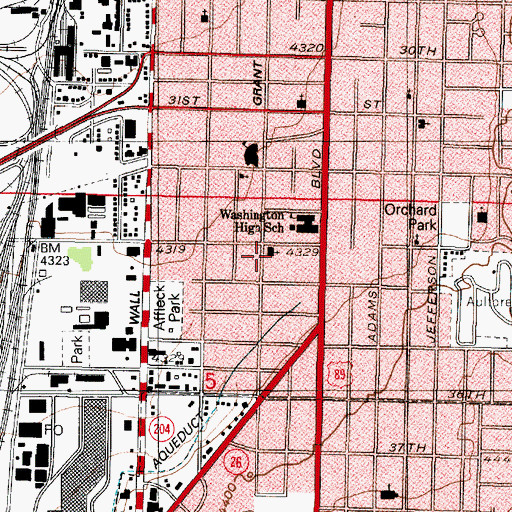 Topographic Map of Second Baptist Church, UT