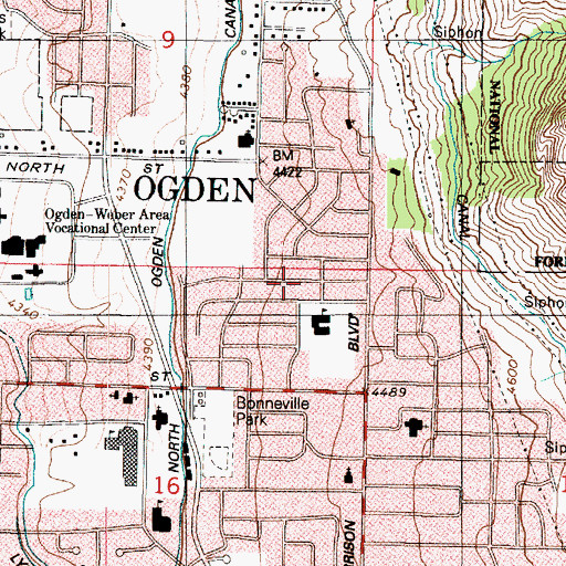 Topographic Map of Trinity Evangelical Free Church, UT
