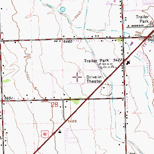 Topographic Map of Vernal Christian Church, UT