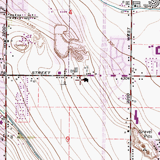 Topographic Map of Worldwide Gospel Church, UT