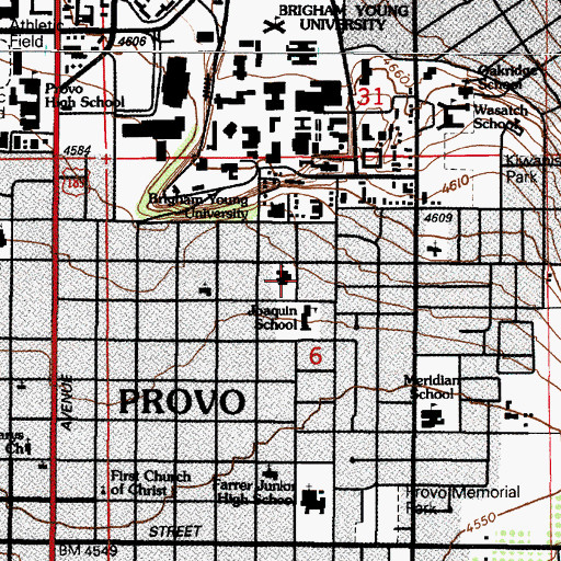 Topographic Map of The Church of Jesus Christ of Latter Day Saints, UT