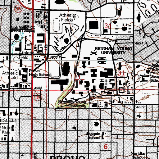 Topographic Map of The Church of Jesus Christ of Latter Day Saints, UT