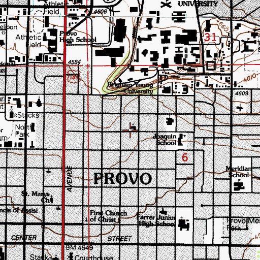 Topographic Map of The Church of Jesus Christ of Latter Day Saints, UT