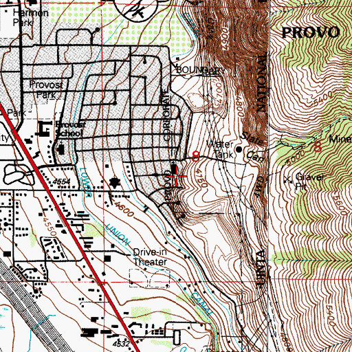 Topographic Map of The Church of Jesus Christ of Latter Day Saints, UT