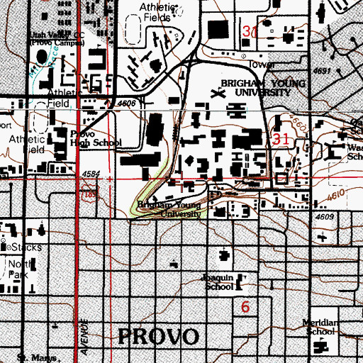 Topographic Map of The Church of Jesus Christ of Latter Day Saints, UT