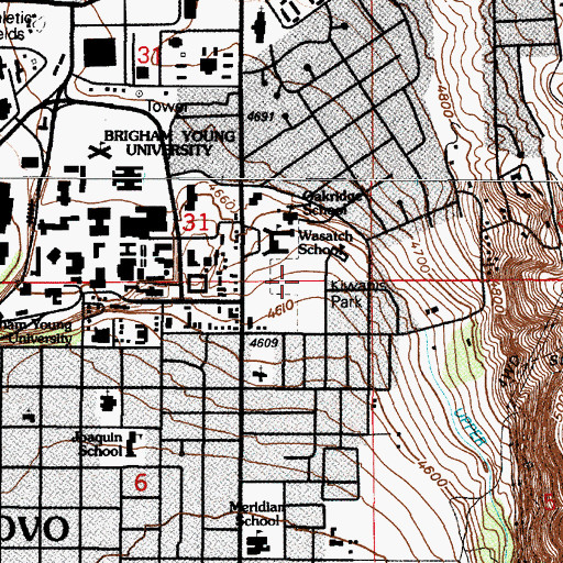 Topographic Map of The Church of Jesus Christ of Latter Day Saints, UT