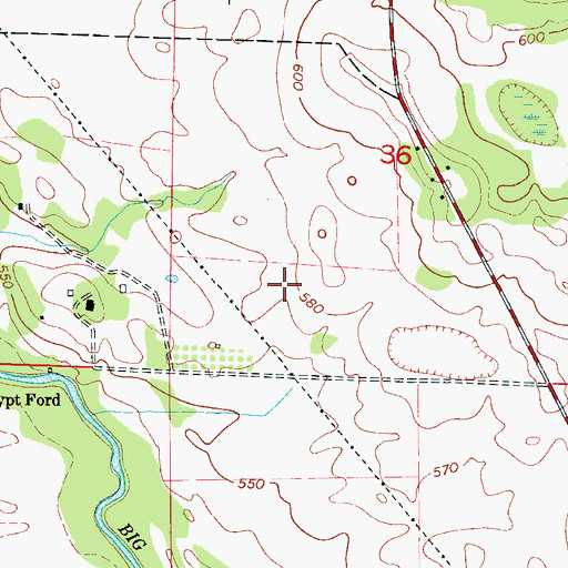 Topographic Map of Bethlehem School (historical), AL