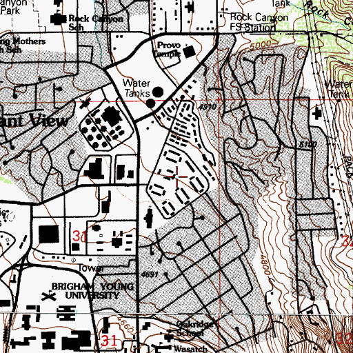 Topographic Map of The Church of Jesus Christ of Latter Day Saints, UT